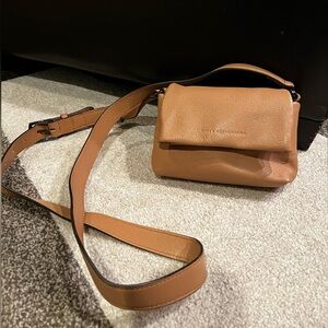 AIMEE Kestenberg Leather"Preston"Mini Crossbody Bag with Patterned Interior